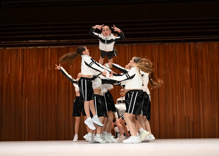 Children dancing on stage