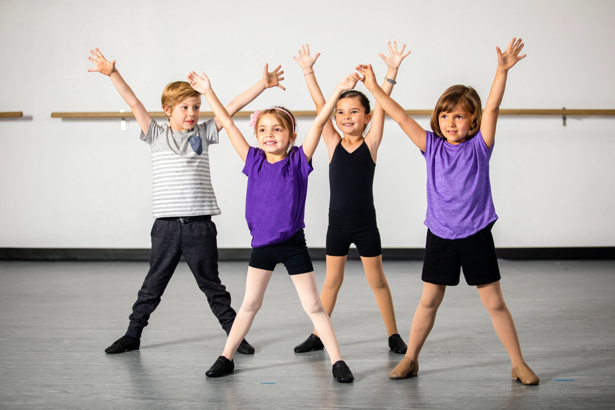 Happy student in dance class